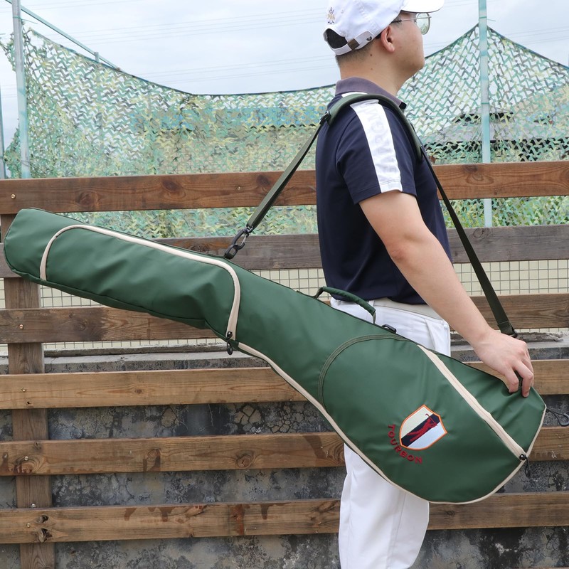 TOURBON Portable Nylon Golf Bag Lightweight Sunday Carry Bag Foldable