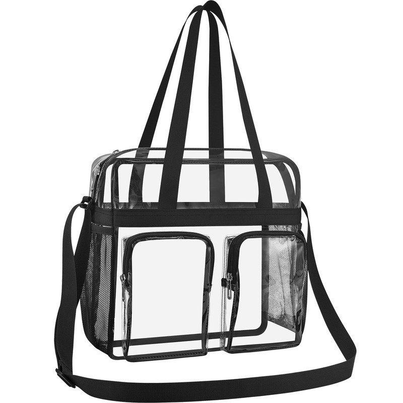Oraben Clear Bag for Stadium Events 12x6x12 Gym Totes Clear