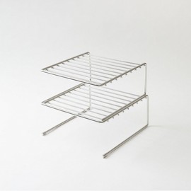 JAJU stainless steel wire dish organizer 2pcs, silver_FRFR / 자주 JAJU 스텐 와이어 접시 정리대 2개, 실버실버_FRFR