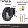TIBEGOLD 8 Inch Gate Wheel Heavy Duty Rubber Gate Caster,