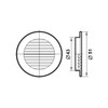 4 x 43mm Overflow Round Ventilation Grilles - Plastic Air