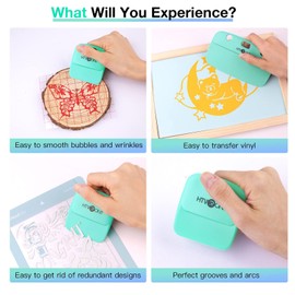 HTVRONT Craft Vinyl Scraper - 2Pack Scraper Tools for Vinyl, Basic Vinyl Weeder Tools, Decal Applicator Tool Kit - Scraper for Cricut