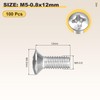 METALLIXITY Phillips Cross Recessed Countersunk Head Screws Bolts (M5-0.8x12) 100Pcs,