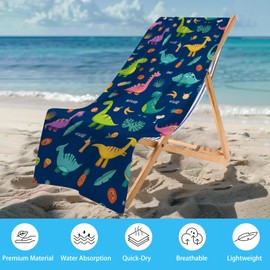WZOMT Dinosaur Beach Towel for Boys Kids, Toddler Dinosaurs Beach Towels, Microfiber Dinosaur Bath Towel, Cute Dino Dinosaurs Animal Blue Bathroom Swimming Pool Towels, Oversized 32x52 Inch