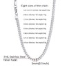 U7 Mens Necklace Chain for Women Silver Men Rope Necklaces