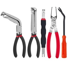 Aufisi Electrical Disconnect Pliers, 5 pcs Electrical Disconnect Pliers for Cars, Connector Removal Tool for Push Tab Style Plugs