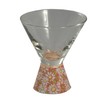有田焼 浪漫 Glass Sake Glass Trapezoid Red 小菊 HT –
