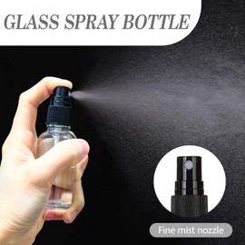 ALIFEIA 1 oz Glass Spray Bottles,Small Empty Fine Mist Refillable Travel Spray Bottle for Cleaning,Perfume,Aromatherapy,Cosmetic Sprays,Hair,Essential Oils with Fine Mist Dispenser（3 Pack）