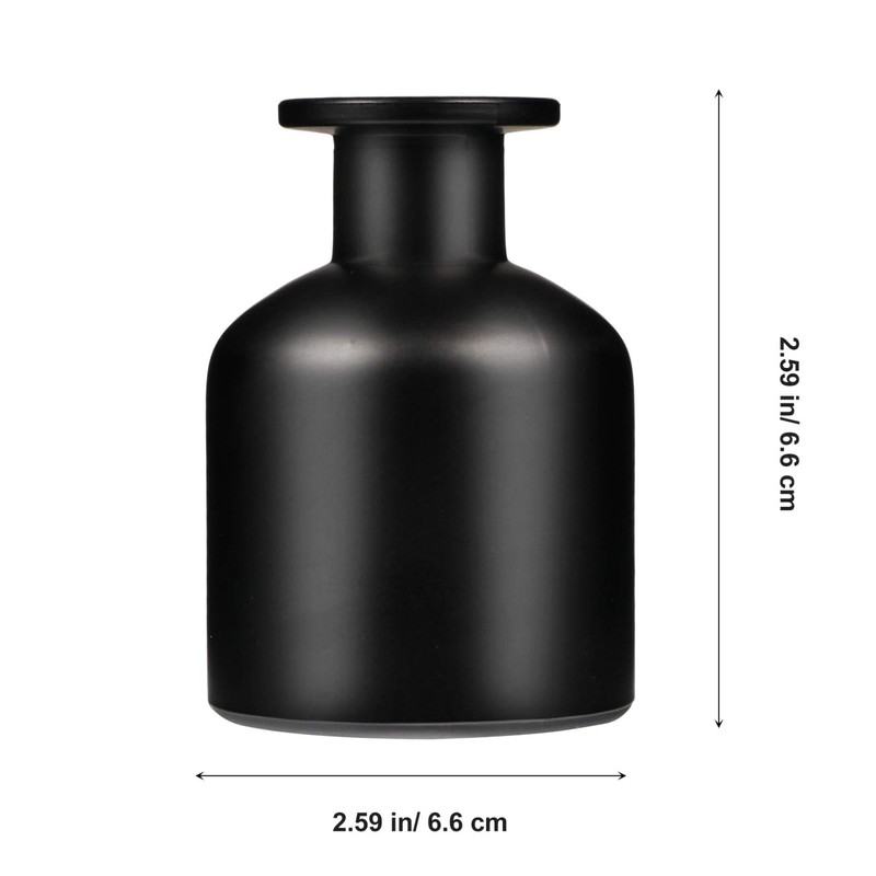 2 x 150 ml Diffusorflaschen aus schwarzem Glas, Aromatherapieflaschen für