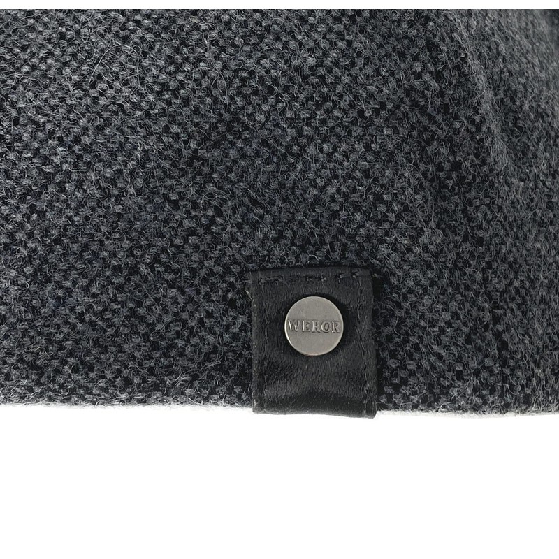 WEROR WEROR-321.1 Men's Flat Cap with Peak Cotton Lining, charcoal