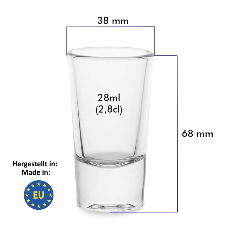 Alcohol Cage QUICK SHOT Glas Set - Kleine Shotgläser 28ml