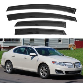IG Window Visors Fit for 2009-2011 Lincoln MKS, Out-Channel Rain Guards Vent Wind Deflectors 4PC, Car Accessories for 09-11 Lincoln MKS