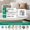 Pack of 4 Mini Digital Thermometer with Switch, LCD Hygrometer,