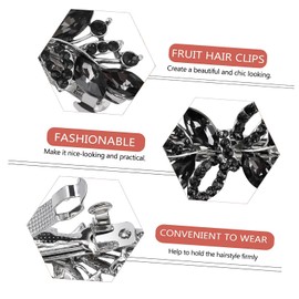 Austrian Crystal Bridal Hair Barrettes, Rhinestones Vintage Hair Clips, Sparkly Glitter Crystal Hairgrip Wedding Hair Headwear Accessories for Women Girls