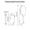 sayram ST6 Titanium Purse Hook for Table, Carabiner Hook for