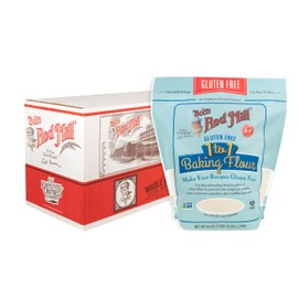 Bob's Red Mill Gluten Free 1 to 1 Baking Flour, 44oz (Pack of 4) - Non GMO, Vegan, Kosher