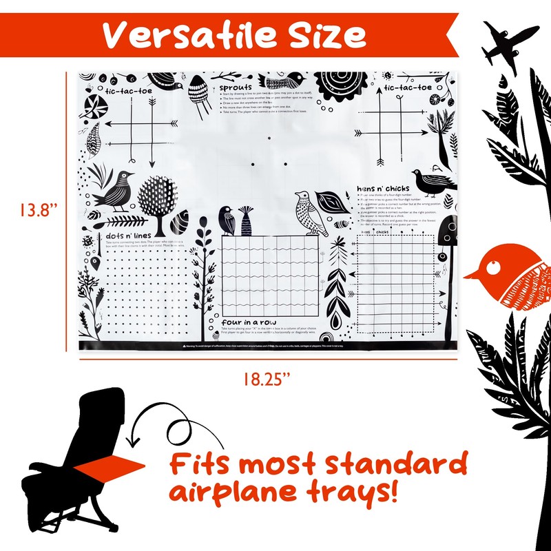 GSM Brands Disposable Airplane Tray Table Cover (Pack of 20)