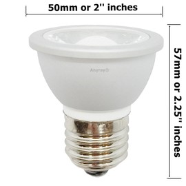 2-LED Light Bulbs HR16 120V E27 MR-16 JDR C Hood Lamp Short Neck E26 (Warm White)