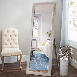 Elevens Traditional Full Length Floor Mirror 65"x22" Rustic Tall Floor Mirror Wall Mirror Standing or Leaning Against Wall for Bedroom, Dressing and Wall-Mounted - Natural