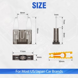 20 Pieces 2A Car Fuses Mini, Bolatus Blade Fuses Car Fuses Car Fuses Plug Fuse Blade Fuses Set with 1 Fuse Puller