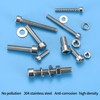 540 Pieces M3 M4 M5 Cylinder Screws with Nuts Washers