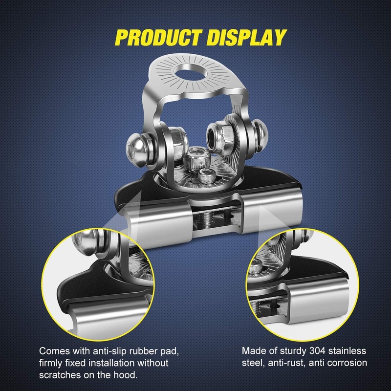 Nilight LED Light Bar Mounting Bracket 2PCS Universal Adjustable Pillar