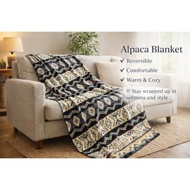 Alpaca Wool Blanket Queen 94x78 in | Ultra Soft, Non-Itchy & Breathable | Premium Alpaca Blanket | Warm, Hypoallergenic Natural Fiber | Handmade Luxury Throw for Bed or Sofa (Otavalo Black Gray)