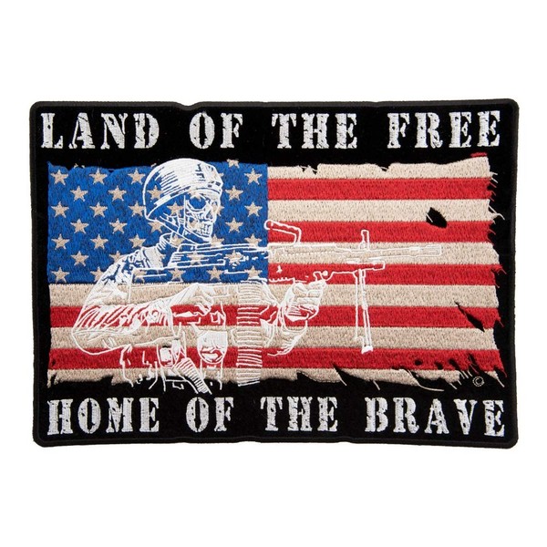 PatchStop American Flag Soldier RWB Iron On Patches for Clothing