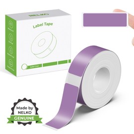 Nelko Genuine P21 Label Maker Tape, Adapted Label Print Paper, 14x40mm (0.55"x1.57"), Standard Laminated Labeling Replacement, Multipurpose of P21 Label Maker, 180 Tapes/Roll, 1 Roll, Dark Purple