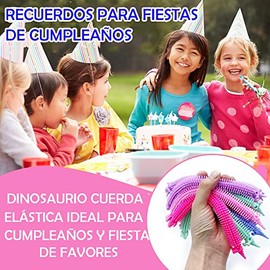 20 piezas juguetes de cuerda elástica,TAIMEI juguetes sensoriales elásticos, Juguete Sensorial para Aliviar el Estrés y Ansiedad,recuerdos de fiesta,Regalos populares para niños y adultos(Dinosaurios)
