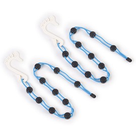 VOANZO 2 x Sock Organiser Sock Clips for Washing Machine and Dryer, Sock Holder for Washing, Drying and Finishing Socks, Blue, Plastic