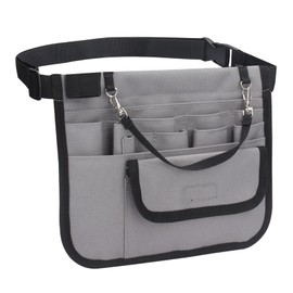 Wessleco Nursing Fanny Pack for Nurses, Nurse Tool Belt with Stethoscope Holder, Large-Grey, Large-Grey