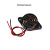 Stemedu 5PCS SFM-27 DC 3-24V Alarm Siren Electronic Piezo Active