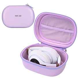 Portable Headphone Case for Beats Solo 4/3, Studio Pro / 3, Over Ear Headphone Storage Case with Cable Pocket, Detachable Strap for Travel