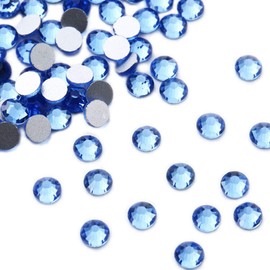 XIULI Large Capacity Color Rhinestones, For Decorating Nails and Clothes, High Lighting, SS4, ss6, ss8, S10, Approximately 5760 Tablets (Light Blue)