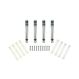 LGRP® Little Guy Racing Parts Long Travel Shocks (54mm Black/Silver) Compatible with 1/24 Scale RC Axial SCX24, Element, Enduro, URUAV, LGS201
