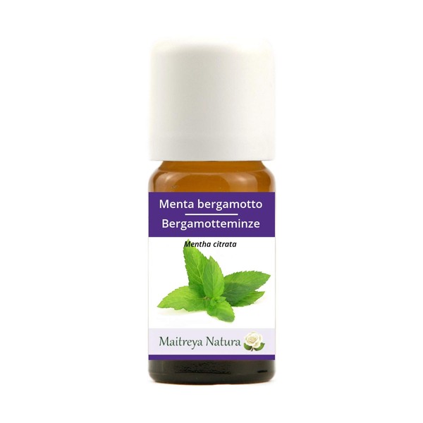 Maitreya Natura Organic Bergamot Mint Essential Oil, 100% Natural, 10 ml - Aromatherapy, Diffuser, Massage, Cosmetics - Controlled and Certified Quality, Cruelty Free, Vegan
