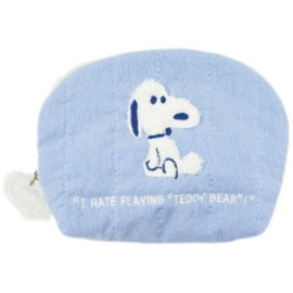 Marimo Craft SPCQ-451 Snoopy Plush Series Tissue Pouch, Plush, Blue, Approx. W 5.7 x H 4.1 x D 1.4 inches (145 x 105 x 35 mm)
