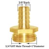 Joywayus Brass 3/8" Barb x 3/4“GHT Thread Swivel Knurling and