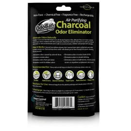 OdoBan Air Purifying Charcoal Natural Odor Eliminator, Non-Toxic Formula, 10 Gram Bags, 72 Total, Fragrance Free