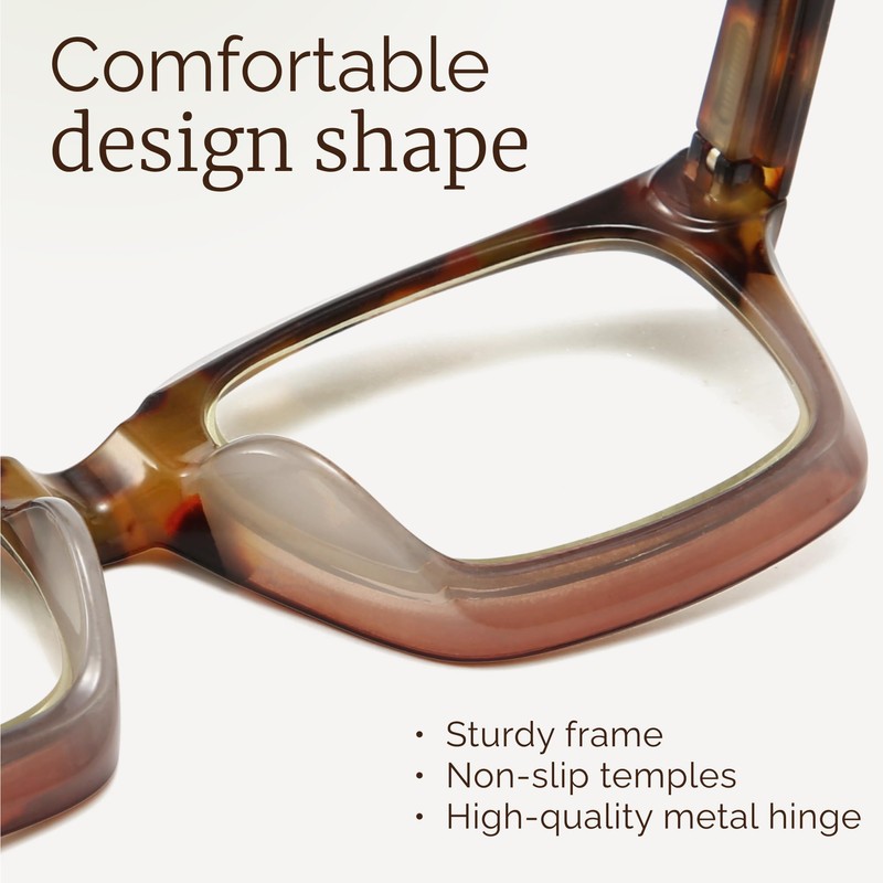 miyya Oprah Style Reading Glasses for Women, Cheaters Eyeglasses, Oversized