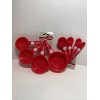 Betty Crocker 8pcs combination set of measuring cups And spoons-Red-New