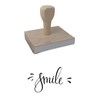 Infusion Smile Rubber Stamp, 2 X 3'' Wood Stamp