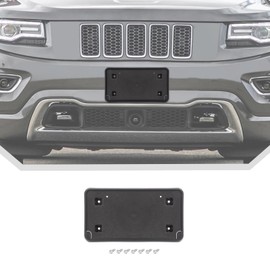 Front License Plate Bracket Frame Fits for 2014-2016 Jeep Grand Cherokee License Plate Mount Holder (Black)