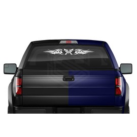 Sticky Creations Butterfly Decal Sticker Windshield Window Banner Vinyl Graphic Tribal Decoration Car Truck SUV Vehicle Front Rear Back 36"x4.25"+ (Design #126-01)