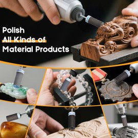 10Pcs 400 Grit Sanding Drums Sandpaper Sticks Set for Dremel Rotary Tool with 1/8" Shank, Rotary Tool Accessories Suitable for Metal Rust Removal/Jade Polishing/Stone Grinding (400 Grit)