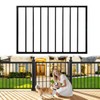 ZERTNROW Outdoor Deck Gate, Adjustable Steel Metal Gate for Patio