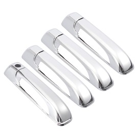VekAuto 4 Pcs Chrome Exterior Side Door Handle Cover Trim Compatible for Dodge for Ram 1500 2500 3500 2010-2018, Durable ABS Silver Tone