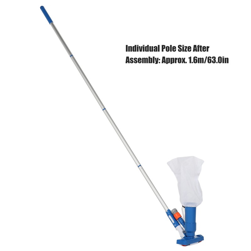 Portable Pool Vacuum Jet with 4 Section Poles Underwater Cleaner
