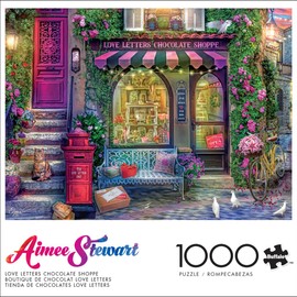 Buffalo Games - Aimee Stewart - Love Letters Chocolate Shoppe - 1000 Piece Jigsaw Puzzle for Adults - Challenging Puzzle Perfect for Game Nights - Finished Size is 26.75 x 19.75
